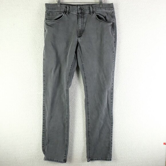 Mott & Bow Jeans Mens 36X34 Gray Slim Stretch Mid Rise Modern Charcoal - Picture 1 of 12
